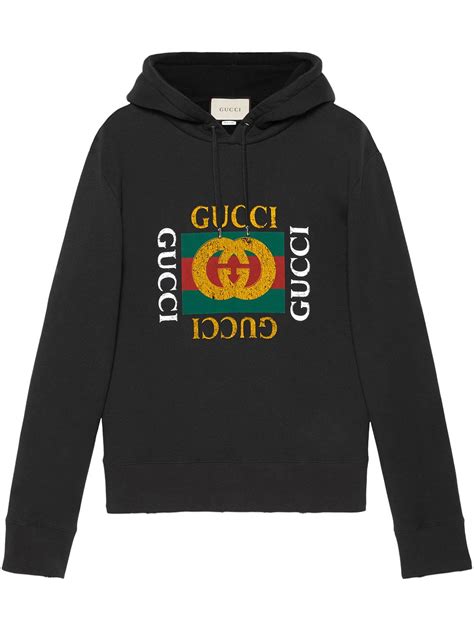 gucci classic logo hoodie|Gucci logo velvet sweatshirt.